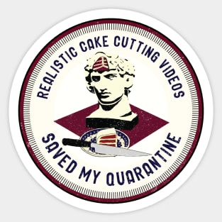 Realistic cake cutting videos saved my quarantine Sticker